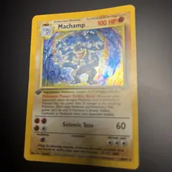 Pokemon Machamp Holo Rare 1st Edition Base Set Card 8/102 - Image 4