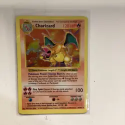 Charizard 4/102 Shadowless Base Set Holo Rare Vintage 1999 Pokemon Card - Image 1