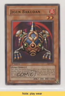 Jigen Bakudan 1st Ed. YuGiOh Starter Deck Pegasus #SDP-012 2003 READ 0w8 - Image 1