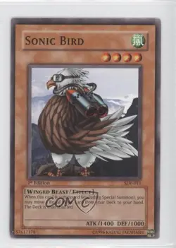 Sonic Bird 1st Ed. YuGiOh Starter Deck Pegasus #SDP-011 2003 0b5 - Image 1