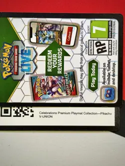 Celebrations Pikachu V-Union Playmat Collection POKEMON Online Code Card Message - Image 1