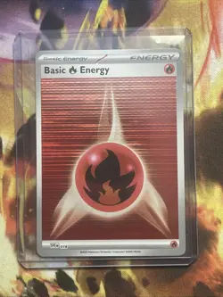 Fire Energy SVE 018 White Flare Horizontal Holo Pokemon Card NM - Image 1
