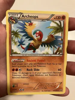 ARCHEOPS 67/101 Noble Victories rare Pokemon TCG card NM - Image 4