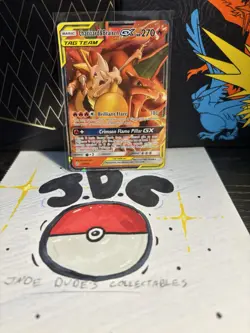 Pokemon GX Charizard Braixen Cosmic Eclipse Ultra Rare Card 22/236 MP Condition - Image 1