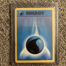 Water Energy 102/102 Base Set Off Center Pokemon Card OC LP-NM - Image 1