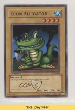 Toon Alligator 1st Ed. YuGiOh Starter Deck Pegasus #SDP-009 2003 READ 0cv - Image 1