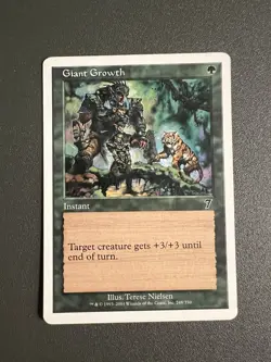 Magic the Gathering MTG Giant Growth 7th Seventh Edition MP - Image 1