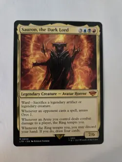 Sauron, the Dark Lord Borderless Poster Non-Foil English MTG Lord of the Rings - Image 1