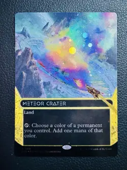 MTG Edge Of Eternities Meteor Crater Borderless (Galaxy Foil) - Image 1