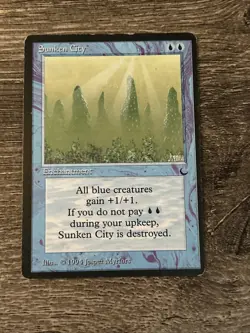 MTG Sunken City Enchantment Blue Card Black Border - Image 1