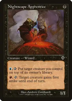 Nightscape Apprentice NM/M Invasion Black Wizard Mtg Magic English Regular - Image 1