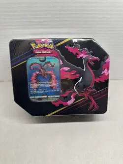 Pokemon TCG Tin Crown Zenith Galarian Moltres Factory Sealed, Small Tear - Image 1