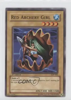 Red Archery Girl 1st Ed. YuGiOh Starter Deck Pegasus #SDP-002 2003 0b5 - Image 1