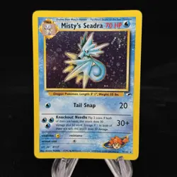 Misty's Seadra #9 Holo Prerelease Gym Heroes 2000 Pokemon LP Clean Front 💦 - Image 1