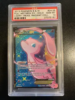 Pokemon 2013 B&W Legendary Treasures Radiant Coll. 24/25 Full Art Mew EX PSA 10 - Image 3
