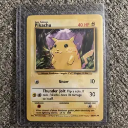 Pikachu Yellow Cheeks Shadowless 58/102 Base Set Pokemon TCG - Image 1