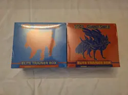 Pokemon TCG Sword Shield Elite Trainer Box Plus Zacian and Zamazenta 2-Set - Image 1