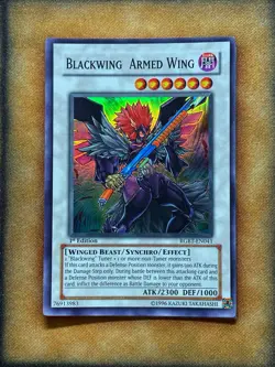 Yugioh Blackwing Armed Wing RGBT-EN041 Super Rare 1st Ed LP - Image 1