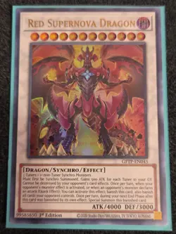 Yugioh Red Supernova Dragon GFTP-EN045 Ultra Rare 1st Ed NM - Image 1