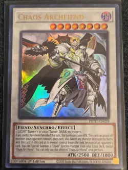 Yugioh Chaos Archfiend PHHY-EN039 Ultra Rare 1st Ed NM - Image 1