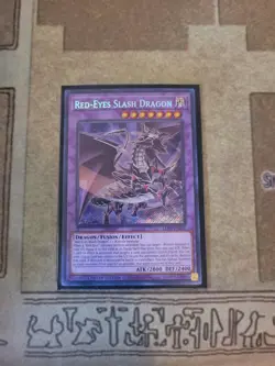 YUGIOH RED-EYES SLASH DRAGON LDS1-EN014 SECRET LIMITED EDITION NM - Image 1
