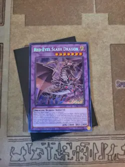 YUGIOH RED-EYES SLASH DRAGON LDS1-EN014 SECRET LIMITED EDITION NM - Image 2