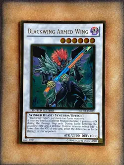 Yugioh Blackwing Armed Wing GLD3-EN039 Gold Rare Limited Edition LP - Image 1