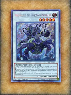 Yugioh Tsuchigumo, the Poisonous Mayakashi HISU-EN033 Secret Rare 1st Ed NM - Image 1