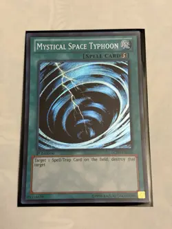 Mystical Space Typhoon LCJW-EN285 Secret Rare 1st Edition Yugioh Card - Image 1