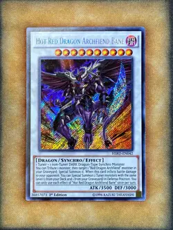 Yugioh Hot Red Dragon Archfiend Bane HSRD-EN042 Secret Rare 1st Ed NM - Image 1