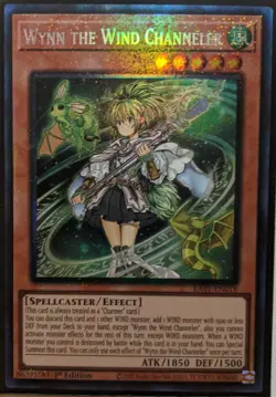 YuGiOh Wynn the Wind Channeler Collector's Rare 1st Edition RA01-EN018 - Image 1