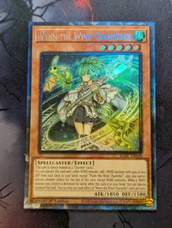 YuGiOh Wynn the Wind Channeler Collector's Rare 1st Edition RA01-EN018 - Image 1