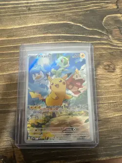 Pikachu SVP 027 Pokemon Card Holo Rare Paldea Evolved Black Star Promo - Sealed - Image 1