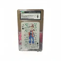 1996 Pokemon Playing Card Poker Red Back RED ASH JACK OF SPADES CGC 8 - Image 2