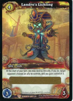 World of Warcraft TCG Landro’s Lichling Unused Loot Card (Pet) - Image 1