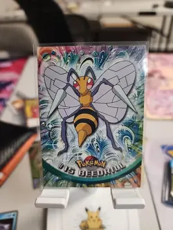 Beedrill #15 - BLUE Logo - NON-HOLO - SERIES 1 - TOPPS Pokemon Card - NM/LP - Image 1