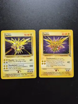 Pokemon TCG Zapdos Holo Rare Card 16/102 Base Set And Zapdos Non Holo 30/62 - Image 1