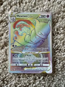 Pokemon Go Mewtwo VSTAR Card 079/078 Secret Rare TCG - Image 1