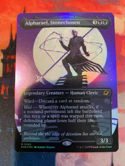 MTG Edge of Eternities Alpharael Stonechosen Borderless Foil - Image 1