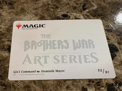 GIX'S COMMAND Magic the Gathering MTG The Brothers War Art Series Gold - Image 2