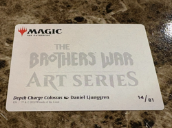 DEPTH CHARGE COLOSSUS Magic the Gathering MTG The Brothers War Art Series Gold - Image 2