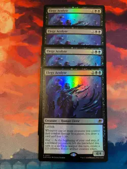 MTG Edge of Eternities Elegy Acolyte Foil x 4 - Image 1