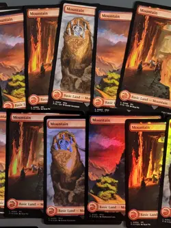 Lot of 31x Basic Land - Mountain Final Fantasy MTG 15x Reg 16x Foil NM - Image 3