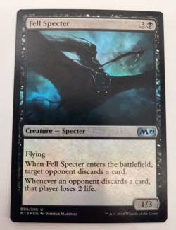 Fell Specter - Core Set 2019 (M19) - Uncommon - FOIL - Magic the Gathering MTG - Image 1