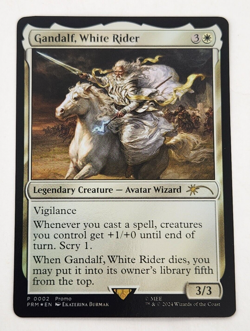 Magic Lord of the Rings Gandalf, White Rider Promo FOIL #0002 NM+ COSTCO MTG - Image 1