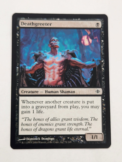 MTG English Deathgreeter LP-NM Normal Shards of Alara Black Creature - Image 1