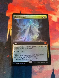 MTG Outlaws of Thunder Junction Pest Control Extended Art Foil - Image 1