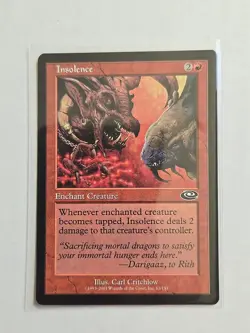 Insolence - Planeshift - LP - MTG Magic - Common - Enchant Creature - Image 1
