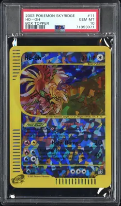 Pokemon PSA 10 Ho-Oh Crystal Booster Topper Skyridge #11 2003 English Jumbo - Image 1