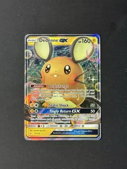 Pokemon Dedenne GX 57/214 Sm-Unbroken Bonds Ultra Rare Holo - Image 1